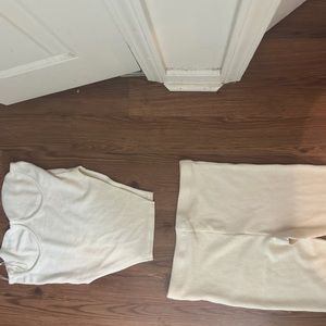 white/ cream 2 piece set